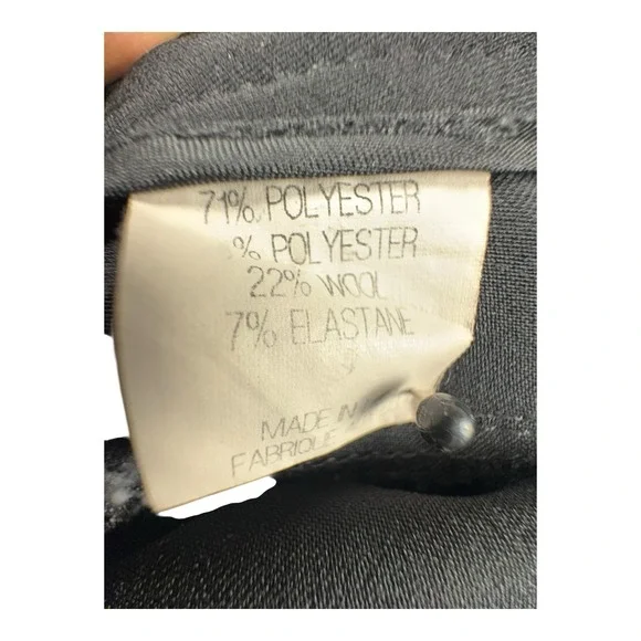 Theory Womens‎ Black Dress Pants Wool Blend Straight Leg Trousers Size 8 - Picture 4 of 7